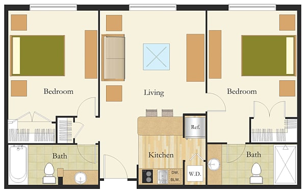 two bedroom independent living durham