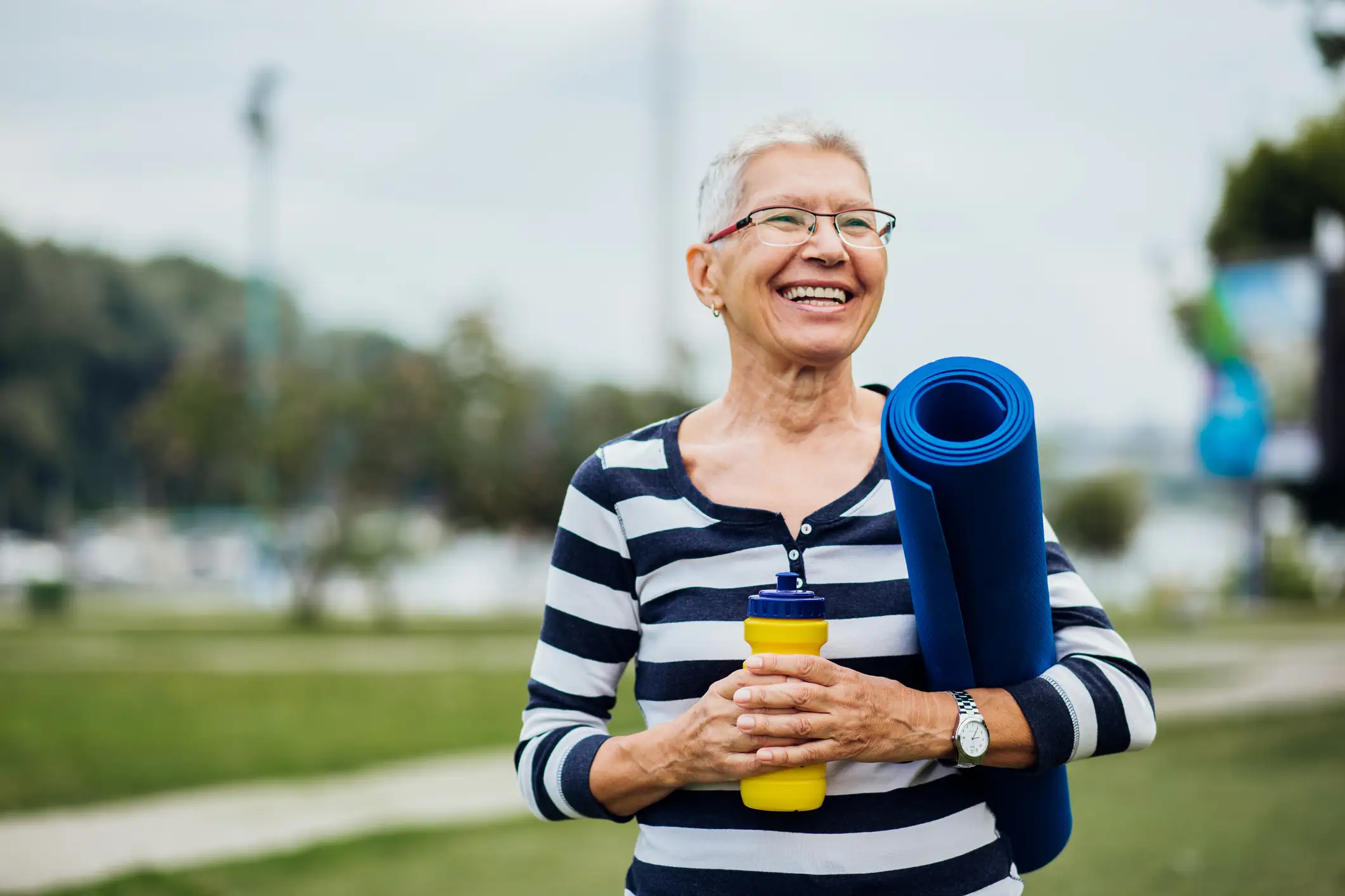 iStock-1186788418 Happy older lady after workout